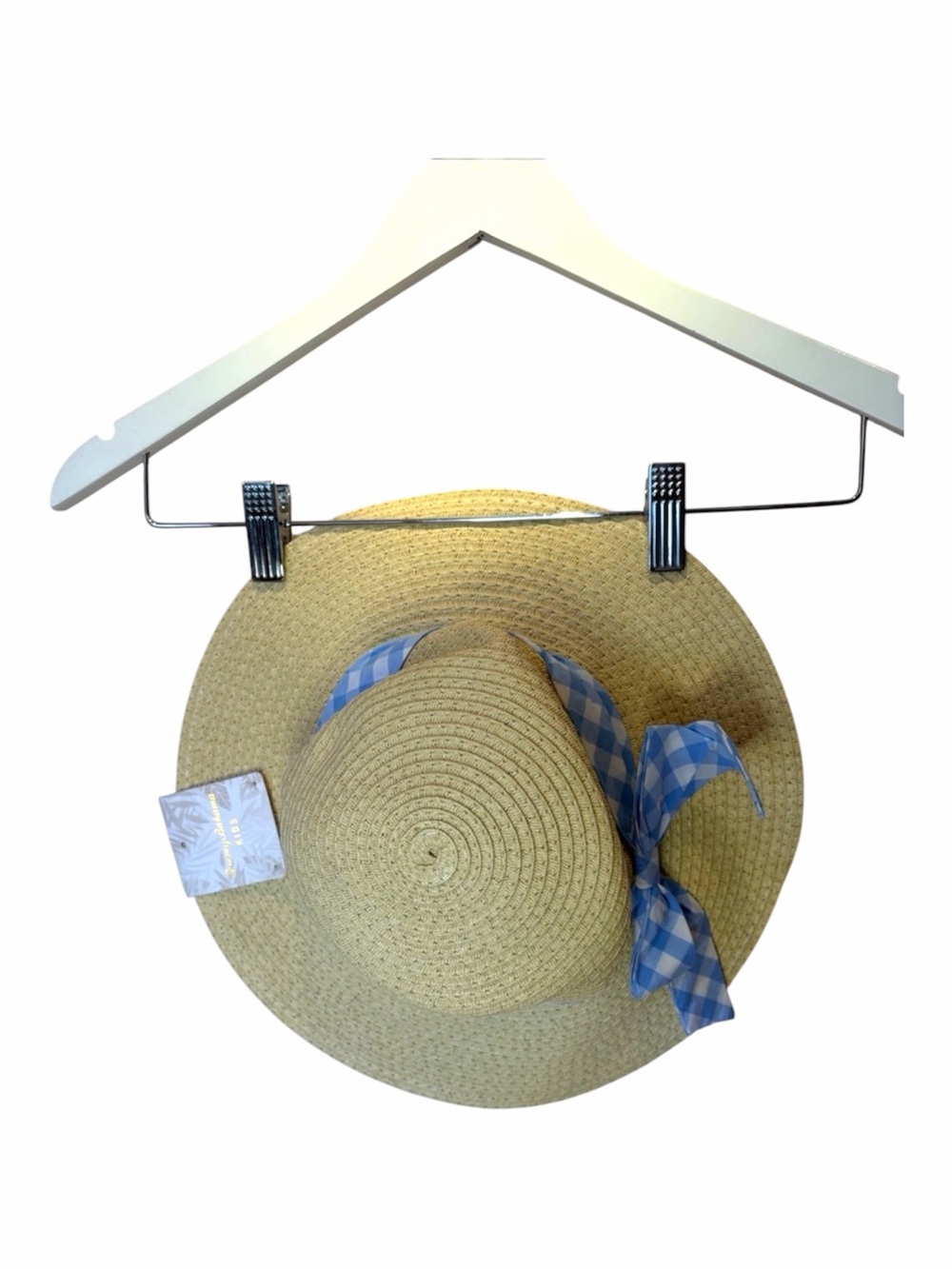 New Tommy Bahama Girl’s Sun Hat Gingham Blue NWT